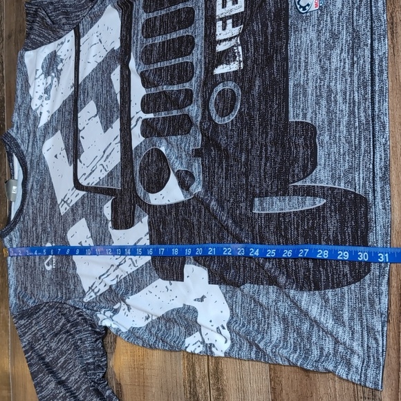 Jeep Life All Over Print Performance Tee Size XL in Black and Grey - Picture 7 of 7